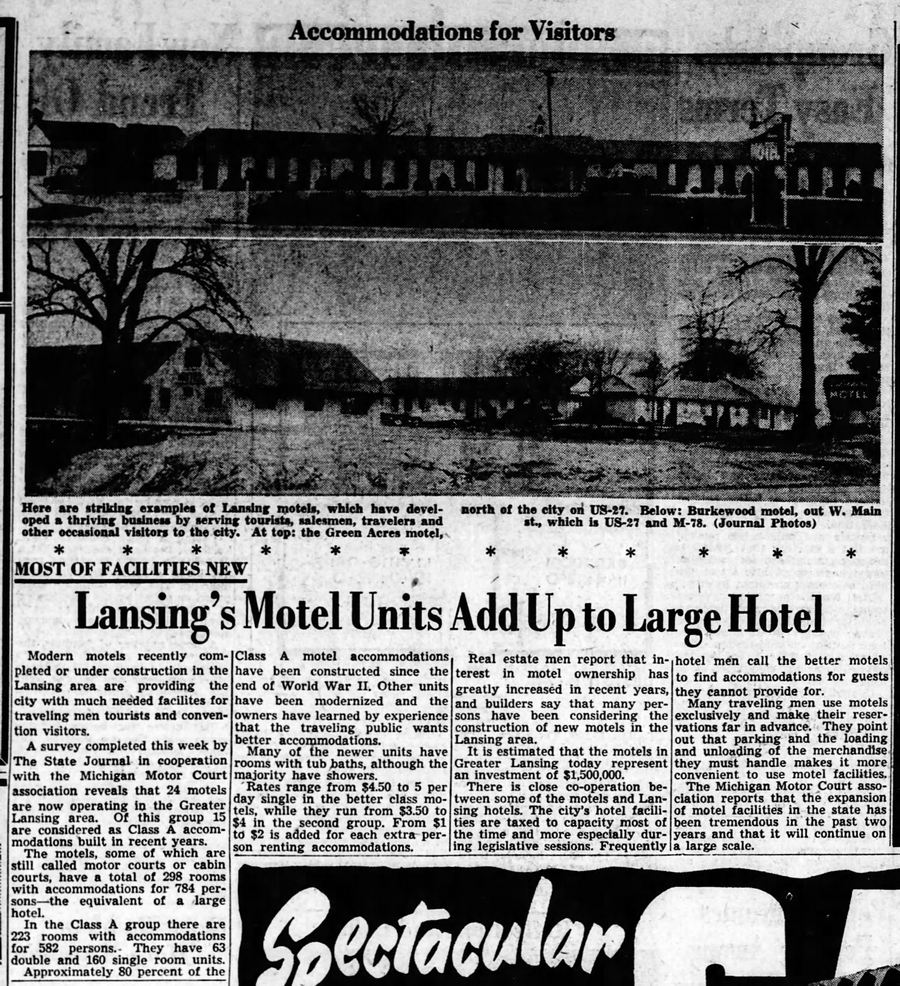 Green Acres Motel - Apr 12 1953 Article (newer photo)